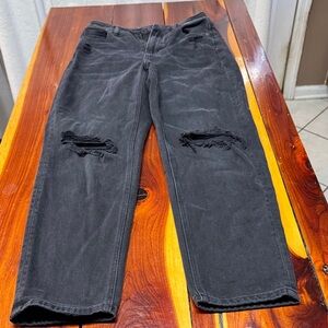 American Eagle Outfitters Black Distressed Skinny Jeans PP124